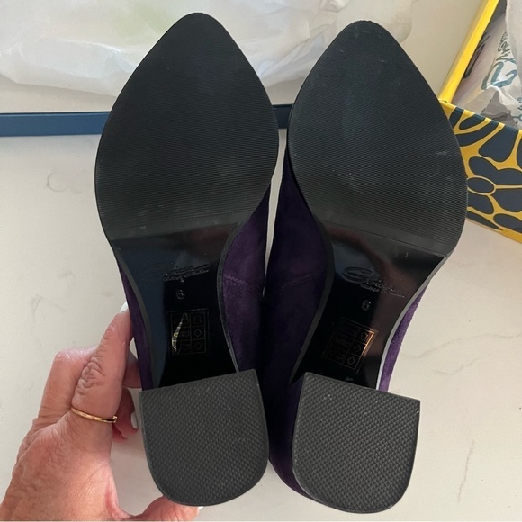 NIB Sbicca Vintage Collection Turnkey Purple Suede Mules 6 - Picture 7 of 10